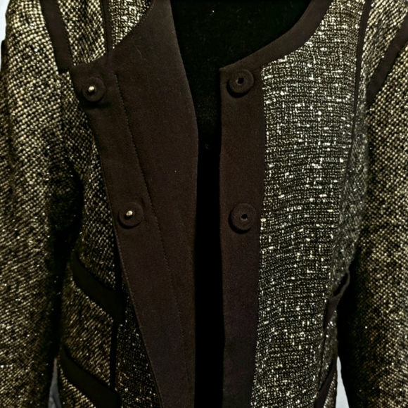 Narciso Rodriguez for Design Nation Metallic Tweed Blazer Jacket Size XL - Picture 5 of 7